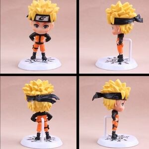 4.75" Naruto Shippuden Uzimaki Chibi-style PVC Miniature Figure New With Stand.
